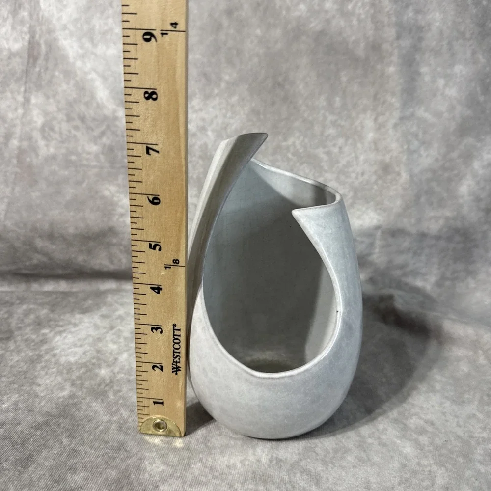 Frankoma Vintage Ceramic Candle Holder Votive Pillar White Glaze #21